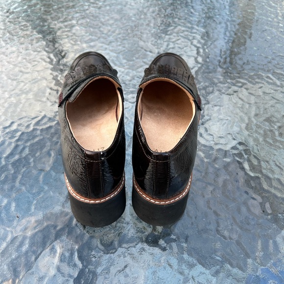Naturalizer Glossy Brown Loafers - Picture 3 of 5